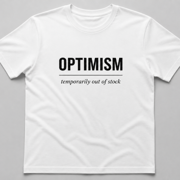 Optimism Out of Stock mid-size front white